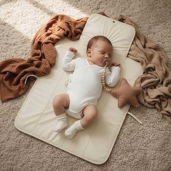 Portable Diaper Changing Pad - Soft and Easy to Clean Diaper Changing Mat for Babies - The Perfect Lightweight and Foldable Pad for Traveling