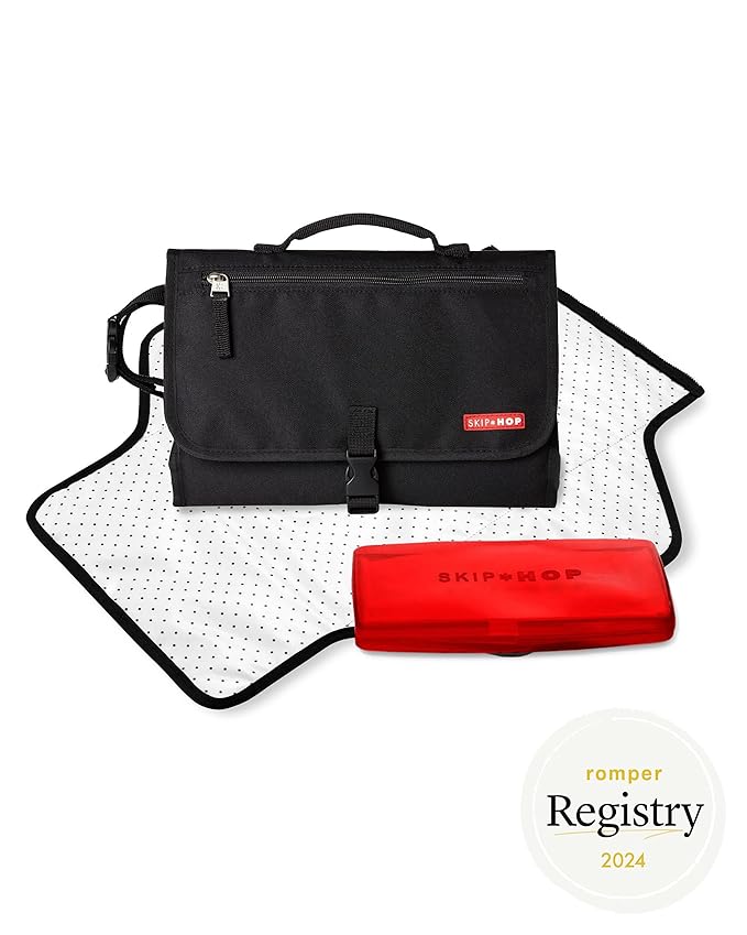 Skip Hop Pronto Signature Portable Changing Mat, Cushioned Diaper Changing Pad with Built-In Pillow
