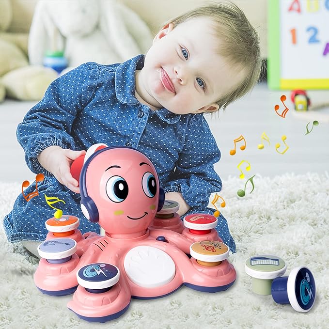 Baby Musical Toys Learning Toys for Toddlers, Octopus Music Toys, Preschooler Musical Educational Instruments Toy for Baby, Birthday Toys for Girls Boys