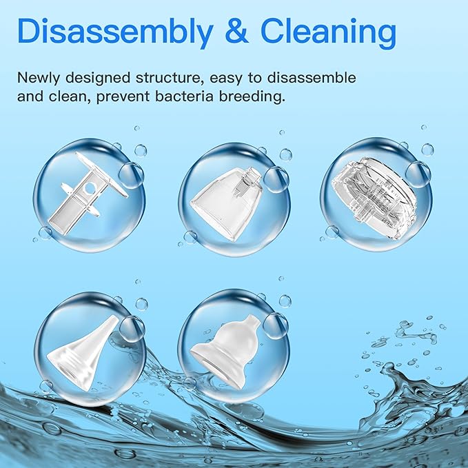 Nasal Aspirator for Baby, Electric Nose Sucker for Baby, Snot Sucker with 5 Levels Suction, Soothing Light & Nursery Rhymes