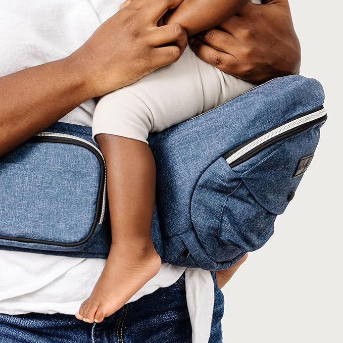 Tushbaby The Original Premium Quality Hip Seat Carrier – Safety-Certified Baby & Toddler Carrier with Secure Safety Buckles, Storage Pockets & Nursing Pillow