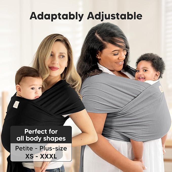 KeaBabies Baby Wrap Carrier - All in 1 Original Baby Carrier Newborn to Toddler Sling, Easy to Wear, Hands Free Bonding, Lightweight, Breathable Infant Wraps (Leafy)