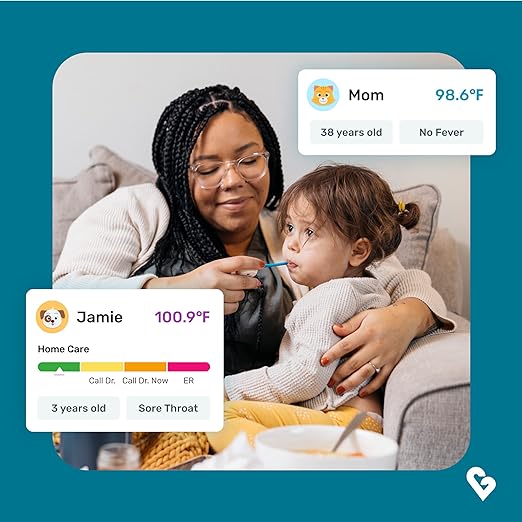 Kinsa QuickCare Smart Digital Thermometer - Medical Termometro FDA Cleared