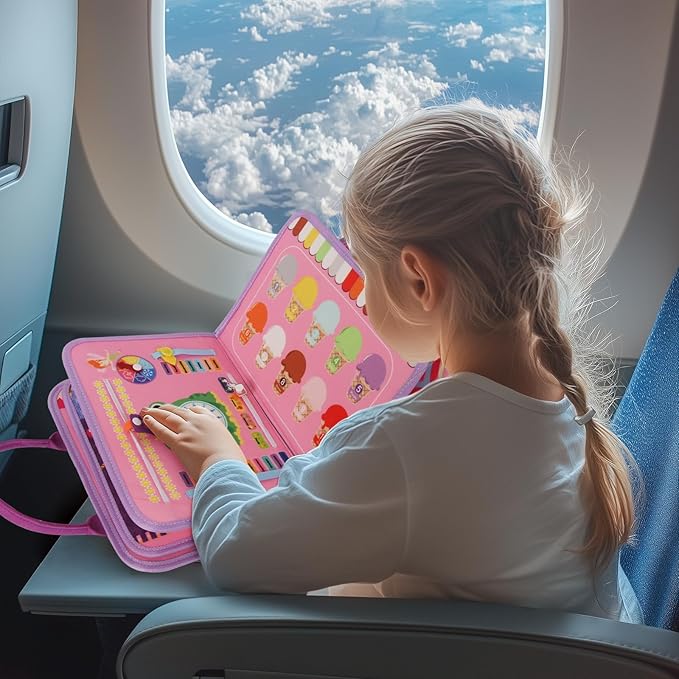 Busy Board Montessori Toys for Boy Girl Birthday Gifts, Busy Book Learning Sensory Easter Toys for Toddlers, Toddler Travel Autism Educational Activities Fine Motor Skills