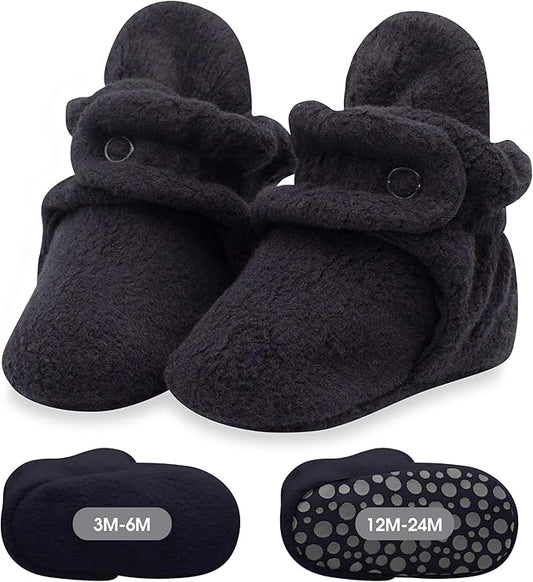 Zutano unisex-baby Cozie Fleece Baby Booties With Grippers