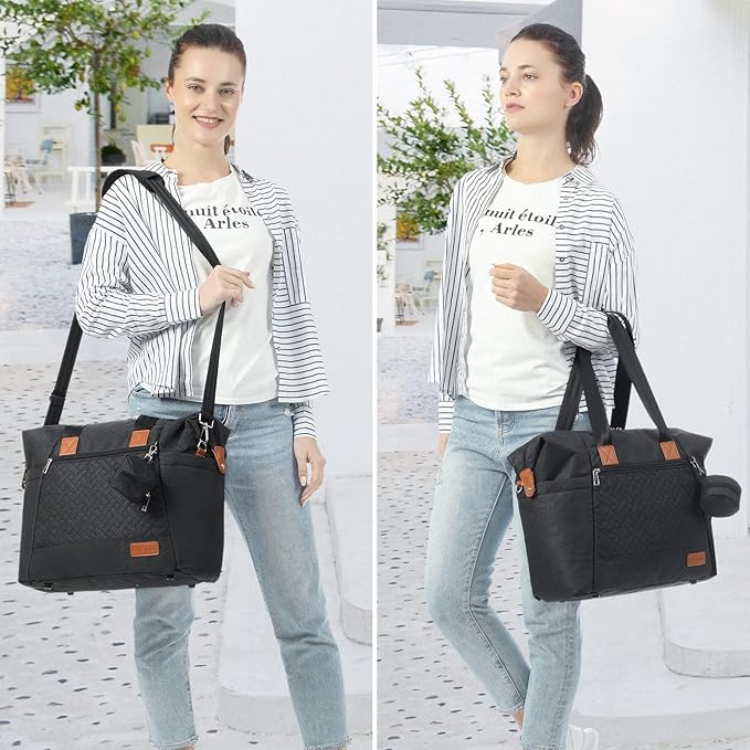 LOVEVOOK Diaper Bag Tote, Large Baby Diaper Bag Waterproof Travel Diaper Tote with Changing Pad