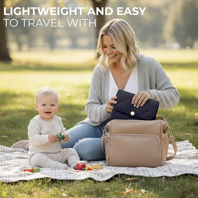 Portable Diaper Changing Pad - Soft and Easy to Clean Diaper Changing Mat for Babies - The Perfect Lightweight and Foldable Pad for Traveling