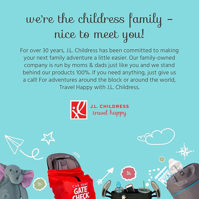 J.L. Childress Full Body Portable Changing Pad for Babies - Diaper Changing Mat for Travel, Baby Accessory Essentials, Wipeable & Water-Resistant, Foldable & Compact, Padded, Extra Large - Grey/Teal