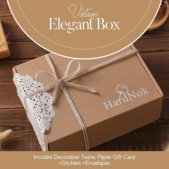 HardNok 4-Pack Muslin Hooded Baby Bath Towel Set - 100% Organic Cotton, (2) 6-Layer 32x32 Towels & (2) Washcloths, Newborn & Infant Gift Set (Yellow Striped & White)