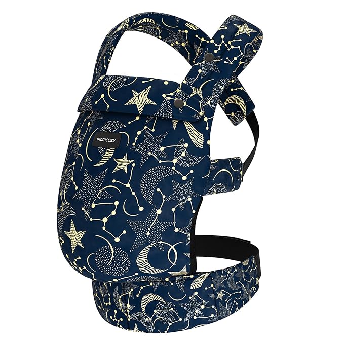 Momcozy Baby Carrier - Ergonomic, Cozy and Lightweight Carrier for 7-44lbs, Effortless to Put On, Ideal for Hands-Free Parenting, Enhanced Lumbar Support, Starry Night
