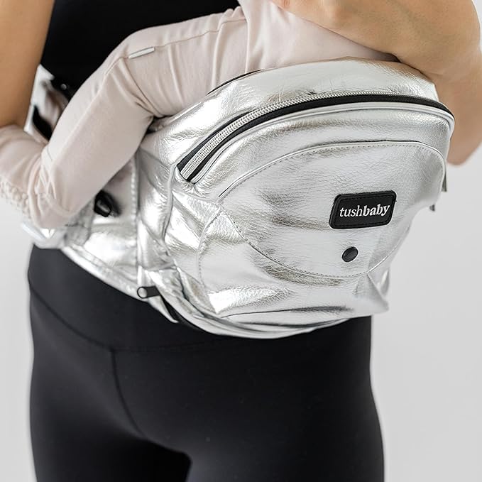 Tushbaby The Original Premium Quality Hip Seat Carrier – Safety-Certified Baby & Toddler Carrier with Secure Safety Buckles, No-Flimsy-Foam Design, Storage Pockets & Nursing Pillow. 0–3 yrs