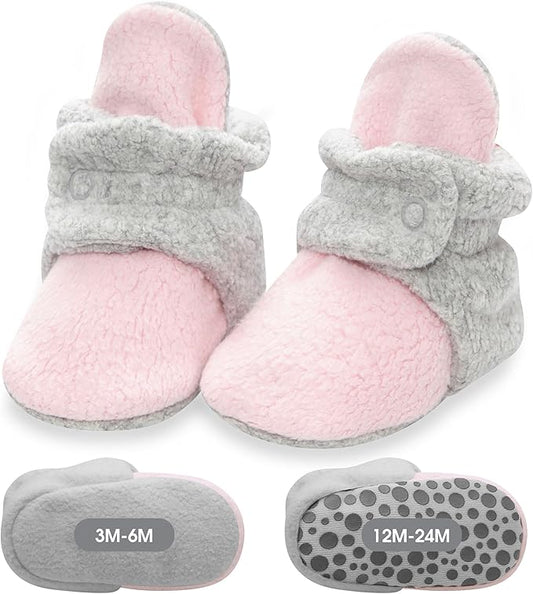 Zutano unisex-baby Cozie Fleece Baby Booties With Grippers