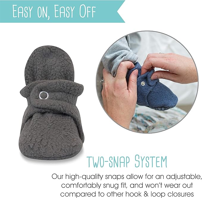 Zutano unisex-baby Cozie Fleece Baby Booties With Grippers