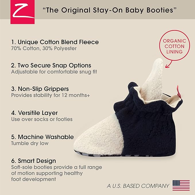Zutano unisex-baby Cozie Fleece Baby Booties With Grippers