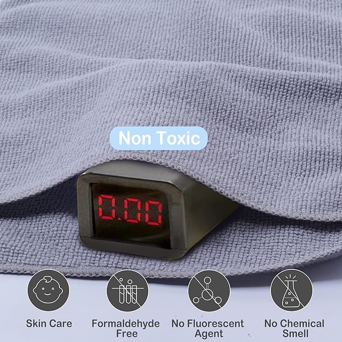 Viviland Baby Towels and Washcloths, Soft Absorbent Baby Boy Bath Towel Set, Whale Hooded Towels with 5 Infant Washcloths (6 Pieces)