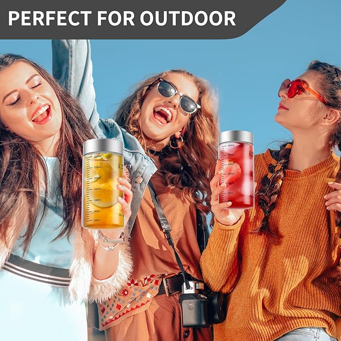 18 Oz Glass Bottles, 2 Pack Glass Juice Bottles with Lids, BPA Free, Borosilicate Glass, Leak Proof Lids for Juicing, Smoothies, Water Bottles, Food Storage, Shaker Bottles