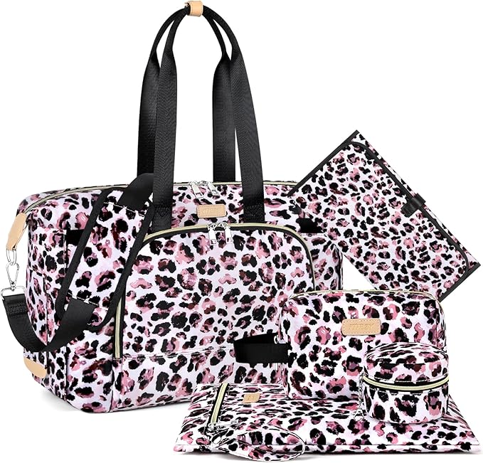 ITIEZY Diaper Bag Tote for Baby - Large Mommy Bag with Portable Changing Pad Pacifier Case, Hospital Bags Travel Baby Bag