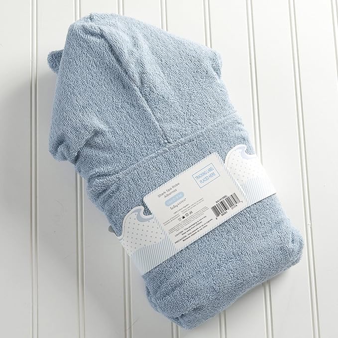 Baby Aspen Baby Shark Hooded Towel/Newborn Spa Bath Robe, Baby Beach Towel | Baby Bath Towel