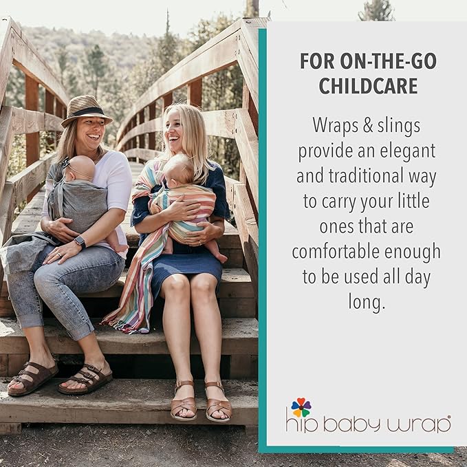 Hip Baby Wrap - Baby Wraps Carrier for Infants and Toddlers - Soft, Durable Cotton Toddler Sling Carrier for Babies 8-35 lbs - Comfortable, Versatile for Nursing, Baby Shower Gifts - Moon Honeycomb