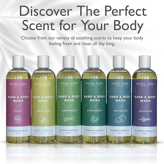 SoCal Suds & Company Organic Baby Shampoo and Body Wash - 2-in-1 Castile Soap, Hypoallergenic, Sensitive Skin, Natural Soap, Toddler Shampoo, Infant, Newborn, Kids Body Wash - 12oz Lavender 2Pk