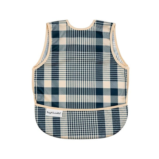 Tiny Twinkle Mess Proof Baby Bib for Girls | Waterproof Toddler Bib for Eating | Baby Apron for Feeding | Machine Washable | Perfect Shower Gift (Gingham, 6–24M)