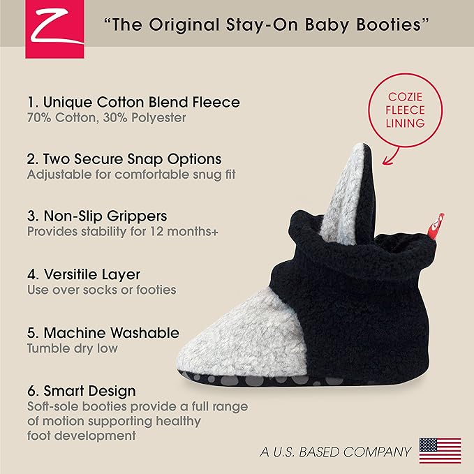Zutano unisex-baby Cozie Fleece Baby Booties With Grippers