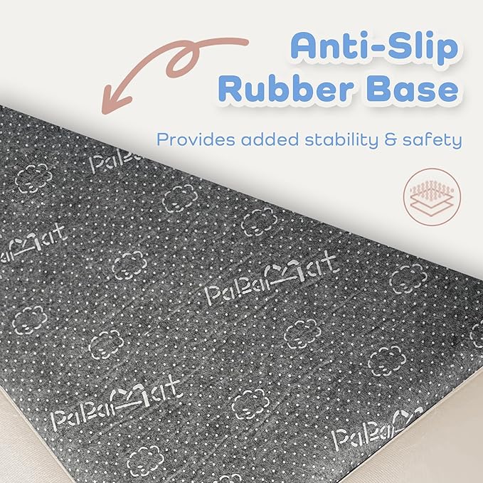 1.5" Thick Padded Baby Play Mat for Floor Tummy Time, Pro Soft Foam Activity Playroom Playmats, Easy Care with Non-Slip Safe for Infant Toddler Kids Crawling 39"x 59" (Beige)