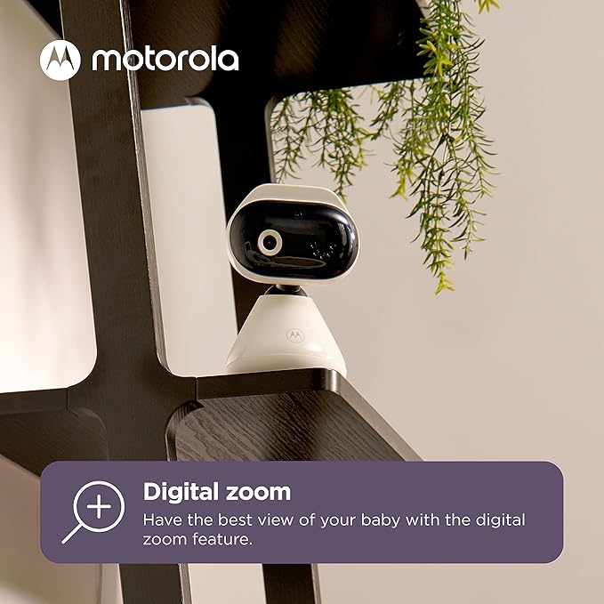 Motorola Nursery Baby Monitor WiFi HD with Camera and Audio, Private Connection, 2-Way Audio, Digital Zoom, Temperature Sensor, Lullabies, Night Vision, PIP1000