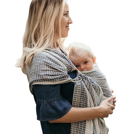 Hip Baby Wrap - Baby Wraps Carrier for Infants and Toddlers - Soft, Durable Cotton Toddler Sling Carrier for Babies 8-35 lbs - Comfortable, Versatile for Nursing, Baby Shower Gifts - Moon Honeycomb