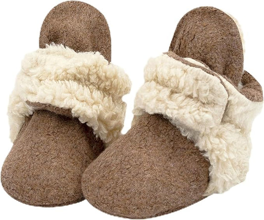Zutano unisex-baby Cozie Fleece Baby Booties With Grippers