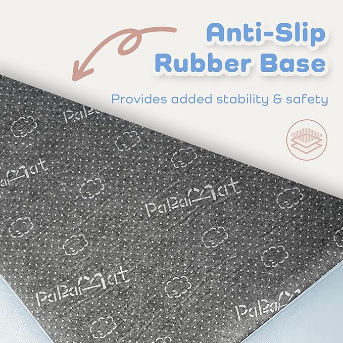 1.5" Thick Padded Baby Play Mat for Floor Tummy Time, Pro Soft Foam Activity Playroom Playmats, Easy Care with Non-Slip Safe for Infant Toddler Kids Crawling 39"x 59" (Blue)