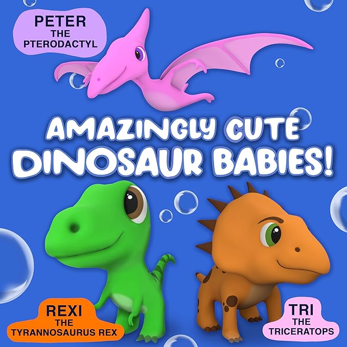 SplashEZ Mold Free Dinosaur Bath Toys, No Hole Bath Toys for Toddlers, Bathtub Dinosaur Set for Kids, No Mold Floating Water Dino Set for Pool, BPA-Free Safe Fun, Infant Babies Ages 1 3 6 12 18 Mo