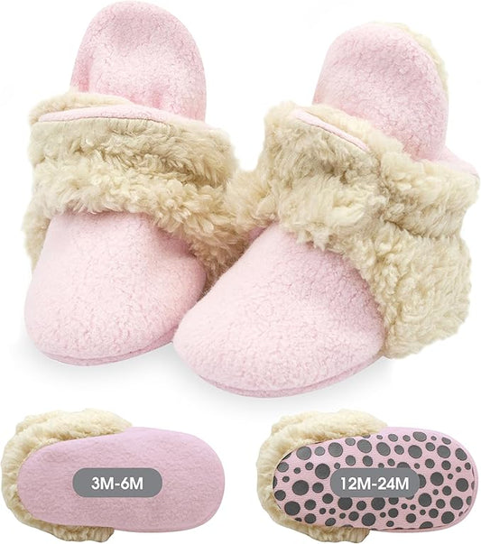 Zutano unisex-baby Cozie Fleece Baby Booties With Grippers
