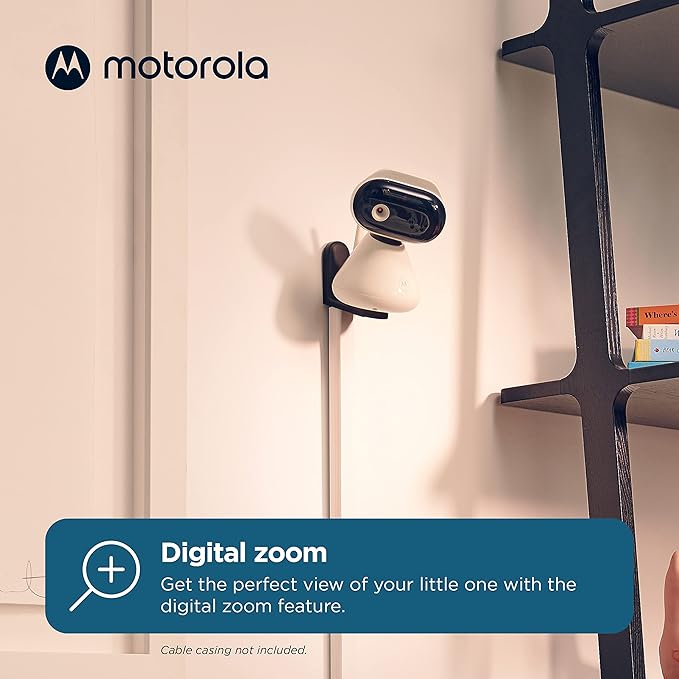 Motorola Nursery Video Baby Monitor with Camera and Audio, Wall or Table Mount, 1000ft Range, 2-Way Audio, Temperature Sensor, Lullabies, White Noise, No WiFi, PIP1500