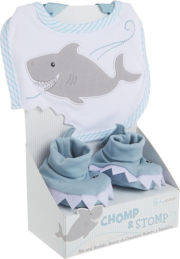 Baby Aspen Baby Shark Hooded Towel/Newborn Spa Bath Robe, Baby Beach Towel | Baby Bath Towel