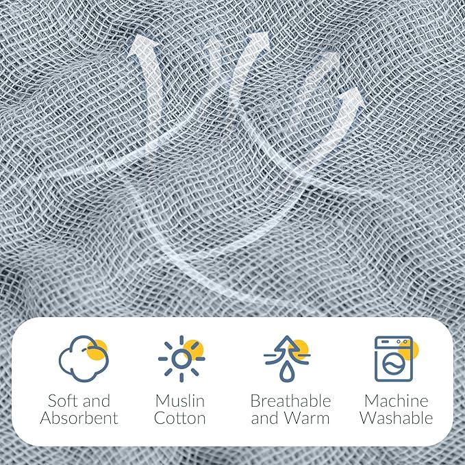 VitalCozy 8 Pcs Baby Muslin Hooded Bath Towels and Washcloths Muslin Cotton Hooded Baby Towels Absorbent Blankets for Gift Newborn Infant Shower (32 x 32 Inch,Pastel Color)