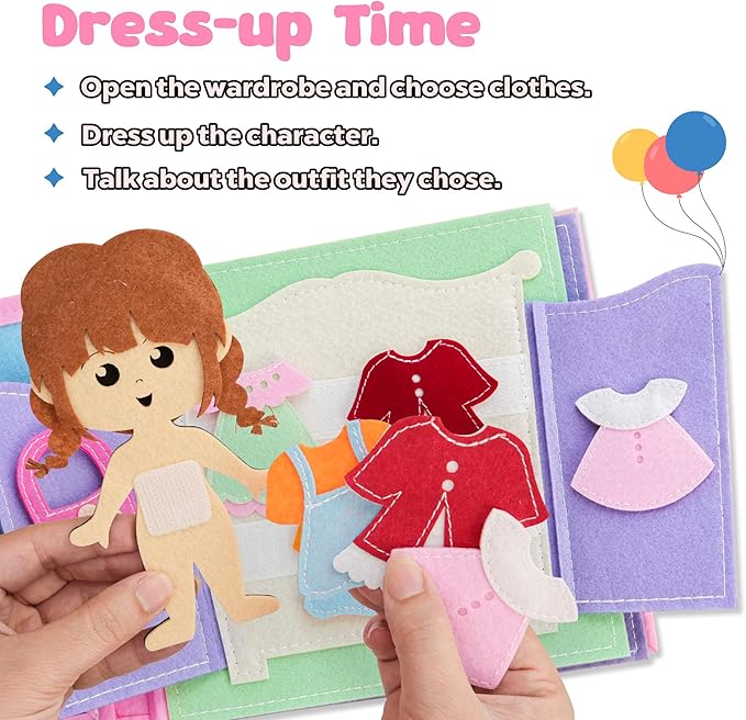 Personalized Busy Book for Toddlers 1–3 – Montessori Busy Board with Child’s Name, Quiet Activity Book for Fine Motor Skills, Travel-Friendly Toddler Learning Toy, Personalized Baby Gifts