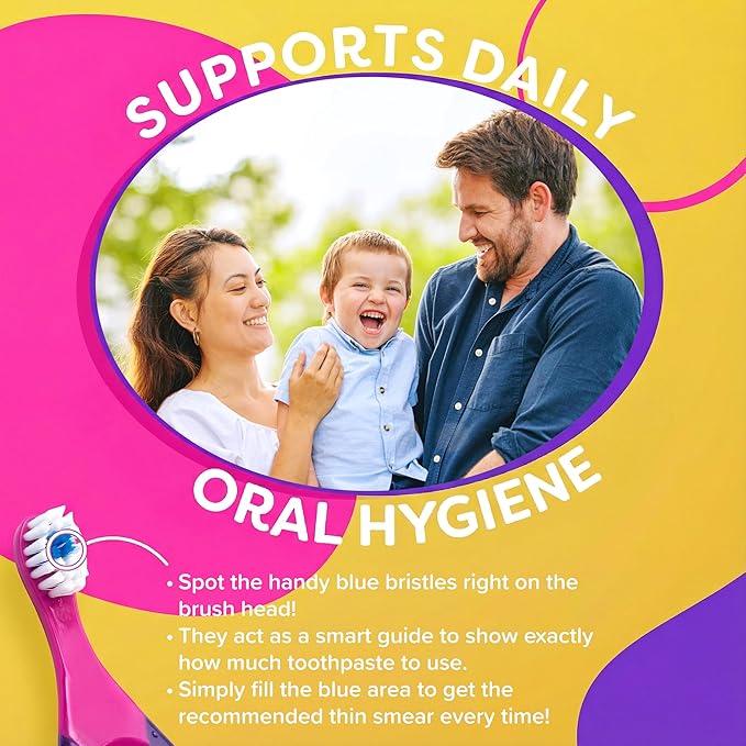 Trueocity Infant Toothbrush Set for Oral Care (12 Months+) – Soft Bristles, Small Brush Head, Easy-Grip Handle – 4-Pack (Pink & Purple)