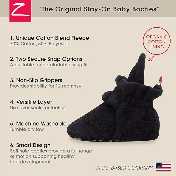 Zutano unisex-baby Cozie Fleece Baby Booties With Grippers