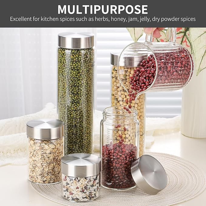 25 Oz Glass Juice Bottles, 2 Pack Glass Bottles with Lids, BPA Free, Borosilicate Glass, Leak Proof Lids for Juicing, Smoothies, Water Bottles, Food Storage, Shaker Bottles