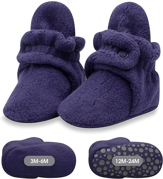 Zutano unisex-baby Cozie Fleece Baby Booties With Grippers