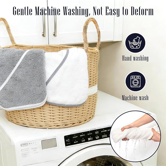 BAMBOO QUEEN 2 Pack Baby Bath Towel - Rayon Made from Bamboo, Ultra Soft Hooded Towels for Babies,Toddler,Infant - Newborn Essential -Perfect Baby Registry Gifts for Boy Girl