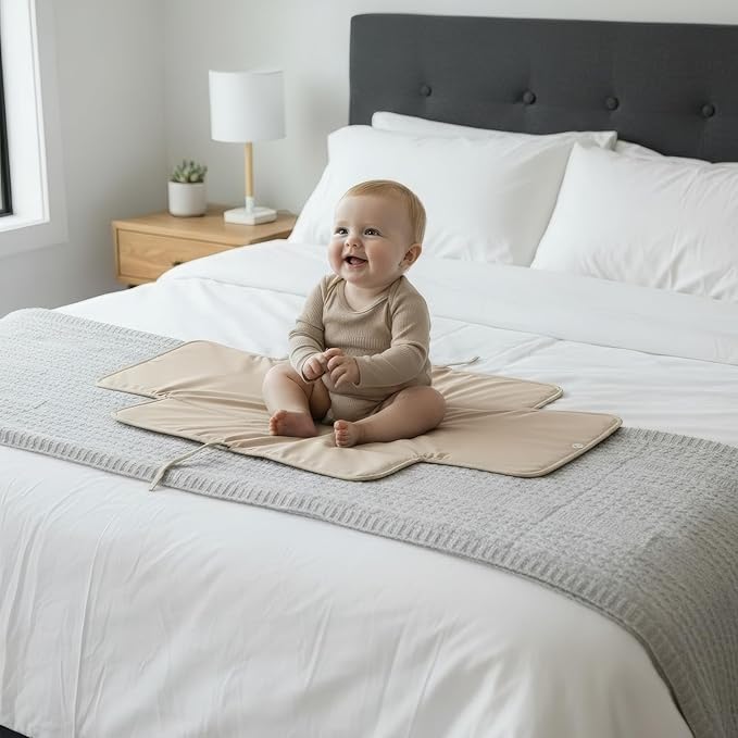 Portable Diaper Changing Pad - Soft and Easy to Clean Diaper Changing Mat for Babies - The Perfect Lightweight and Foldable Pad for Traveling
