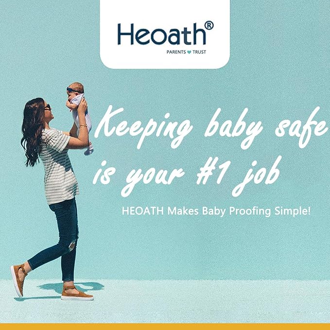 Child Safety Cabinet Locks (10 Pack) - Baby Proofing Latches Lock for Drawers, Toilet Seat, Fridge, Oven, with 10 Extra 3M Adhesives - (White)