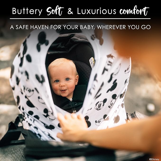 Milk Snob Original Disney 5-in-1 Cover Mickey Mouse Sketch, Privacy for Breastfeeding, Baby Car Seat, Carrier, Stroller, High Chair, Shopping Cart, Lounger Canopy - Newborn Essentials, Nursing Top