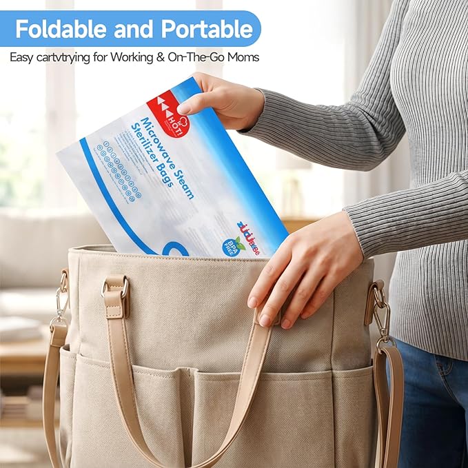 Microwave Steam Sterilizer Bags 12pc for Baby Bottles, Soothers,