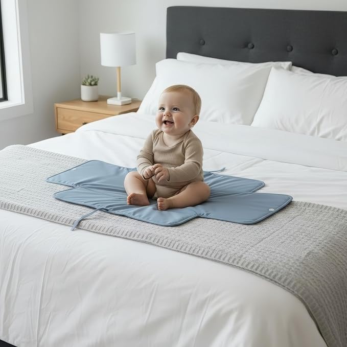 Portable Diaper Changing Pad - Soft and Easy to Clean Diaper Changing Mat for Babies - The Perfect Lightweight and Foldable Pad for Traveling
