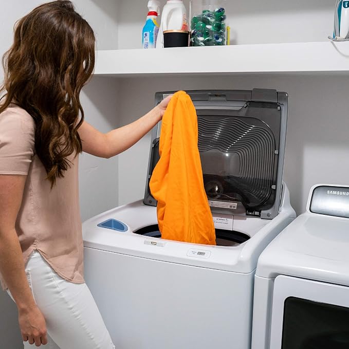 SheetWorld Fitted Pack N Play Playard Sheet Compatible with 4moms Breeze Plus Portable Playard 29 x 41 inches, 100% Cotton Jersey, Hypoallergenic, Butter Soft, Solid Orange, Made in USA