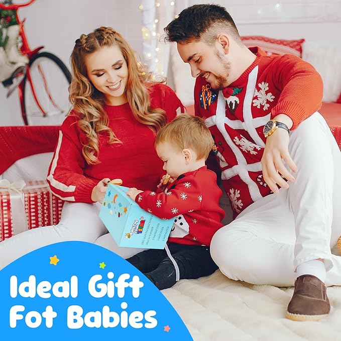 TSYAN High Contrast Baby Toys for Babies 0-6 Months, Black and White Baby Sensory Toys with Car Seat Toys,Infant Toys with Black White Book, Hanging Rattle Toys for Baby Gifts