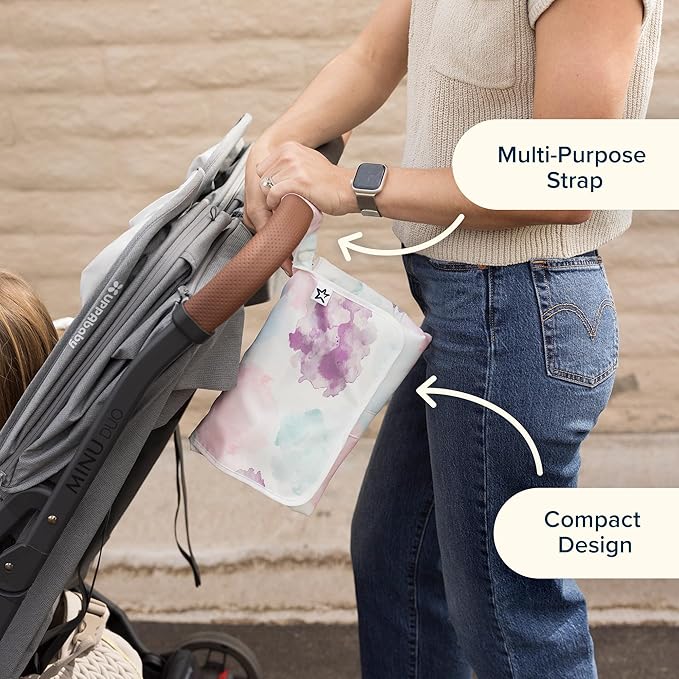 Tiny Twinkle Portable Diaper Changing Pad | Waterproof, Wipeable & Compact Baby Changing Pad for Travel | Smart Wipes Pocket & Organized Storage| Newborn Shower Gift (Vintage Cars)